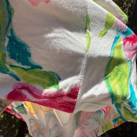 Lauren Ralph Lauren Tropical floral print Short Sleeve T-shirt Top Plus 2X NWT - Picture 3 of 9